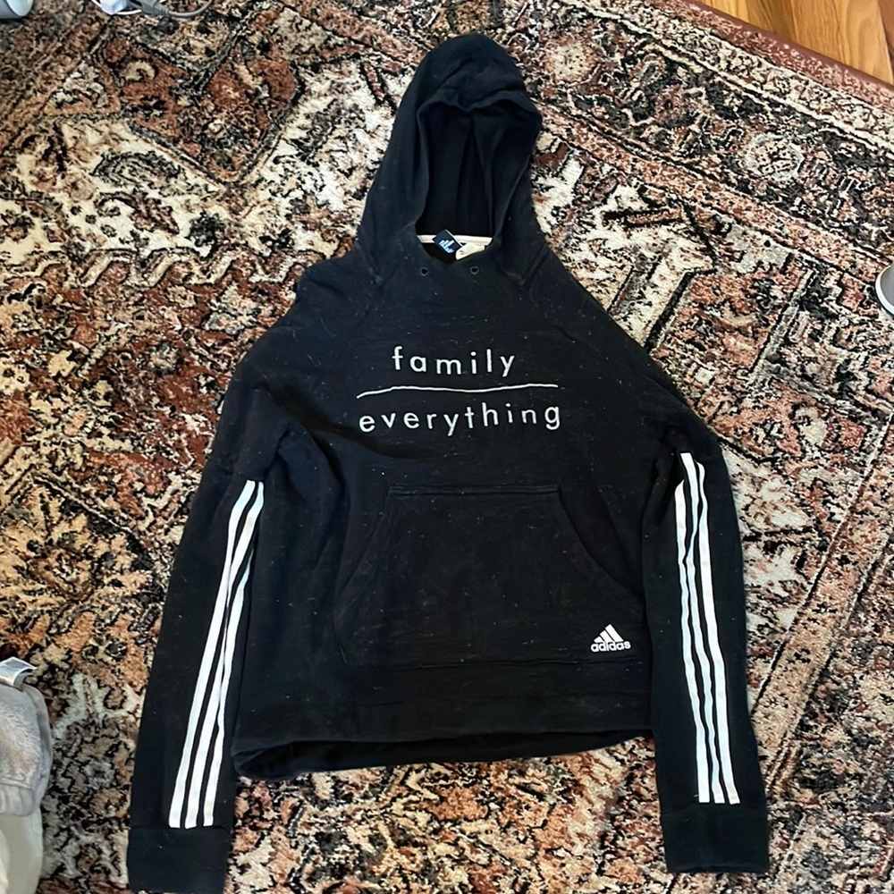 Family over everything adidas hoodie